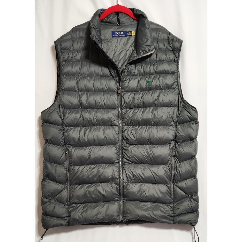 Polo Ralph Lauren Men’s Navy Blue Packable Puffer Vest Water Repellent XXL